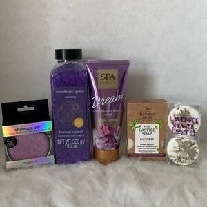 Hair and body care bundle, various products